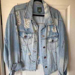 Denim jacket distressed
